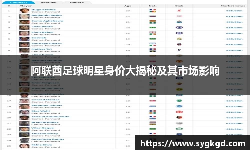 阿联酋足球明星身价大揭秘及其市场影响